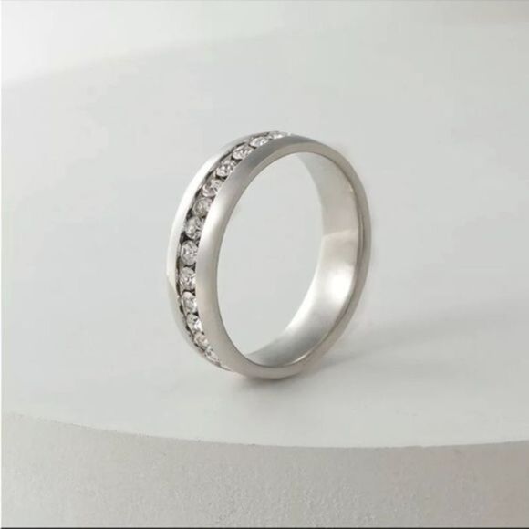 COPY - Gold Silver Rainbow Black Zircon Stackable Row Rings! - Picture 3 of 5